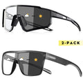 Oversized Photochromic Polarized Sunglasses - UV400 Protection