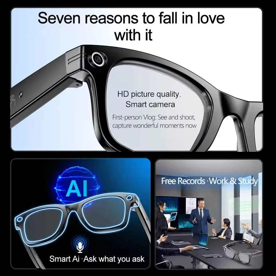 Advanced Smart Sunglasses with HD Camera & AI Translation