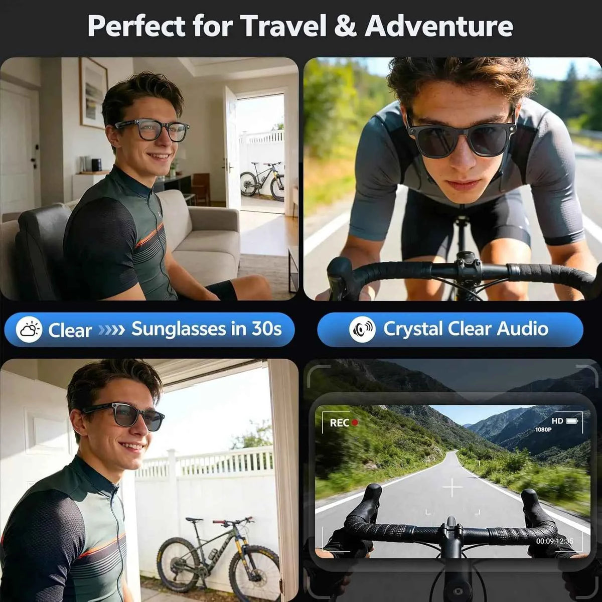 Advanced Smart Glasses - 4K Camera & AI Translation