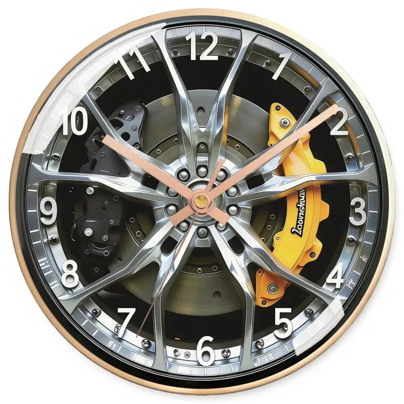 Elegant Silent Gear Wall Clock - No-Punch Quartz Movement