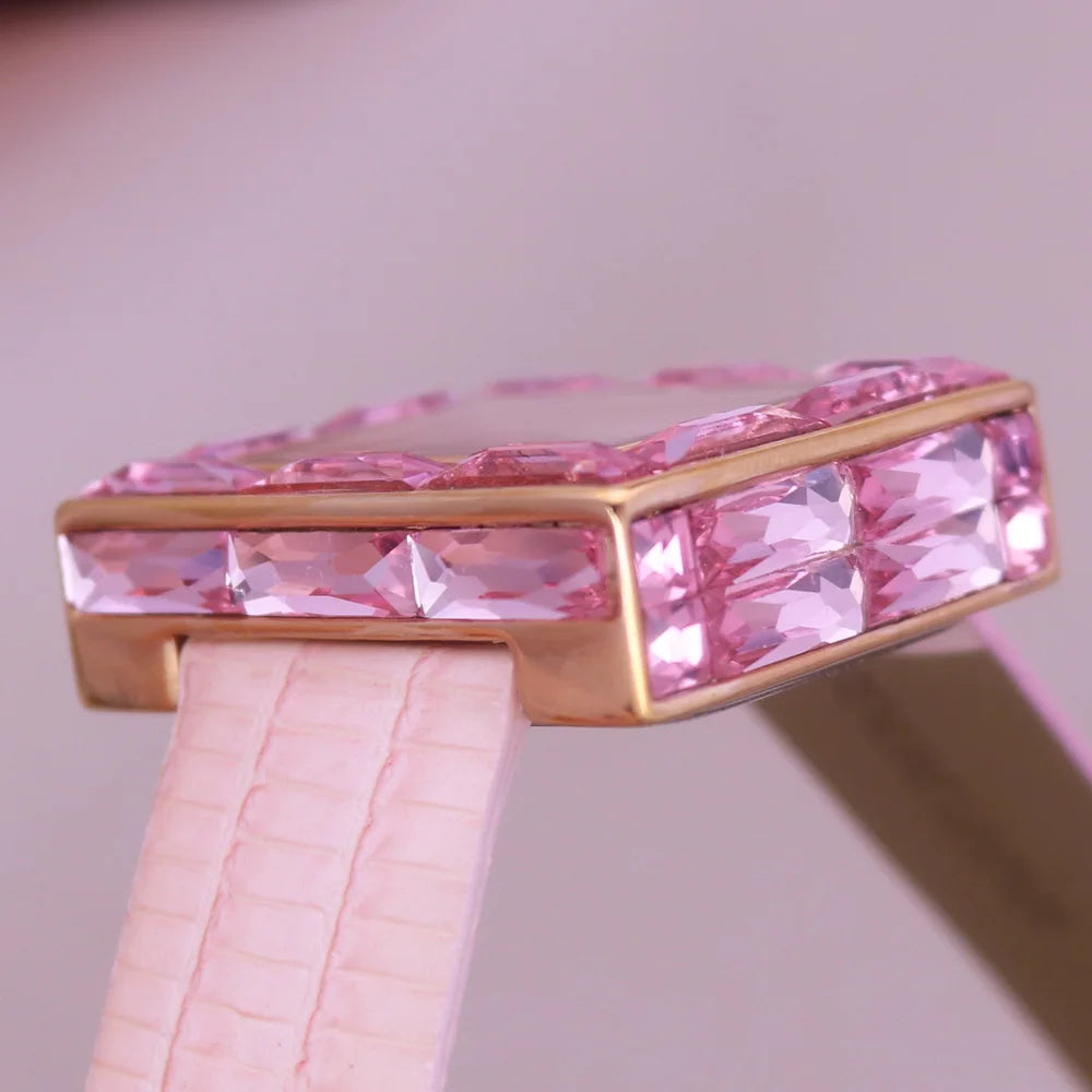 Elegant Crystal Square Watch - Rhinestone Dress Bracelet
