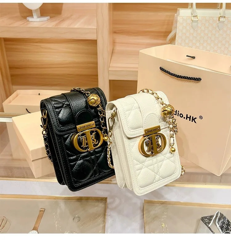 Elegant Mini Chain Bag - Luxury Designer Crossbody