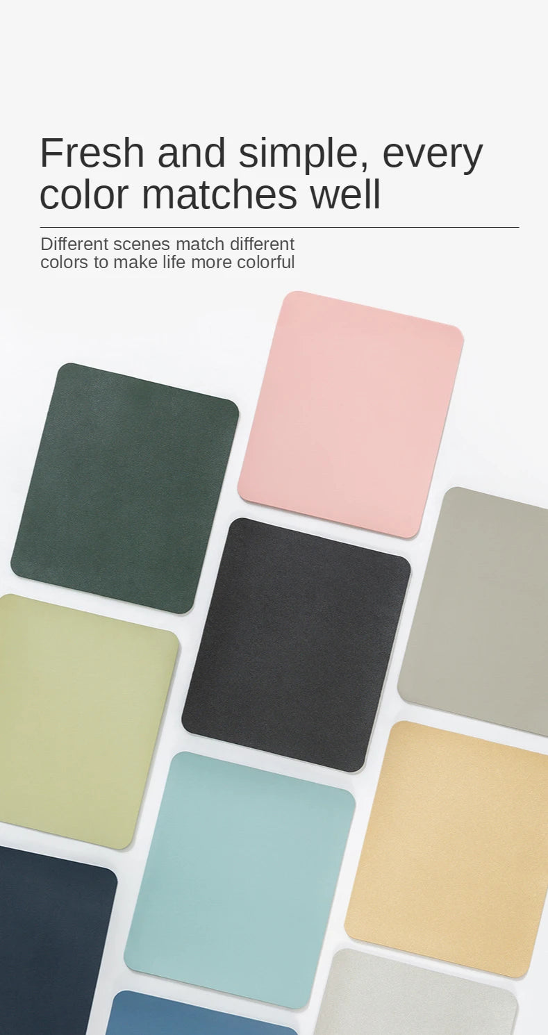 Premium Leather Mouse Pad - Non-Slip & Waterproof