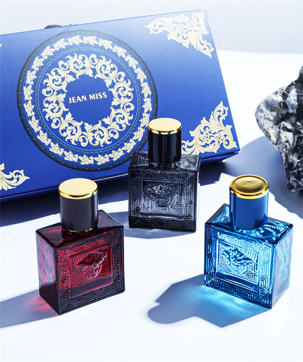 Elegant Men Perfume Gift Set - 3pc Lasting Fragrance