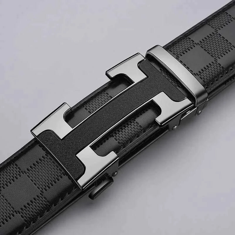Premium Men's Automatic Buckle Belt - Genuine Leather