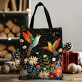 Elegant Floral Hummingbird Tote Bag - Vibrant & Durable