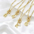 Luxury Initial Letter Pearl Necklace - Chunky Pendant Choker