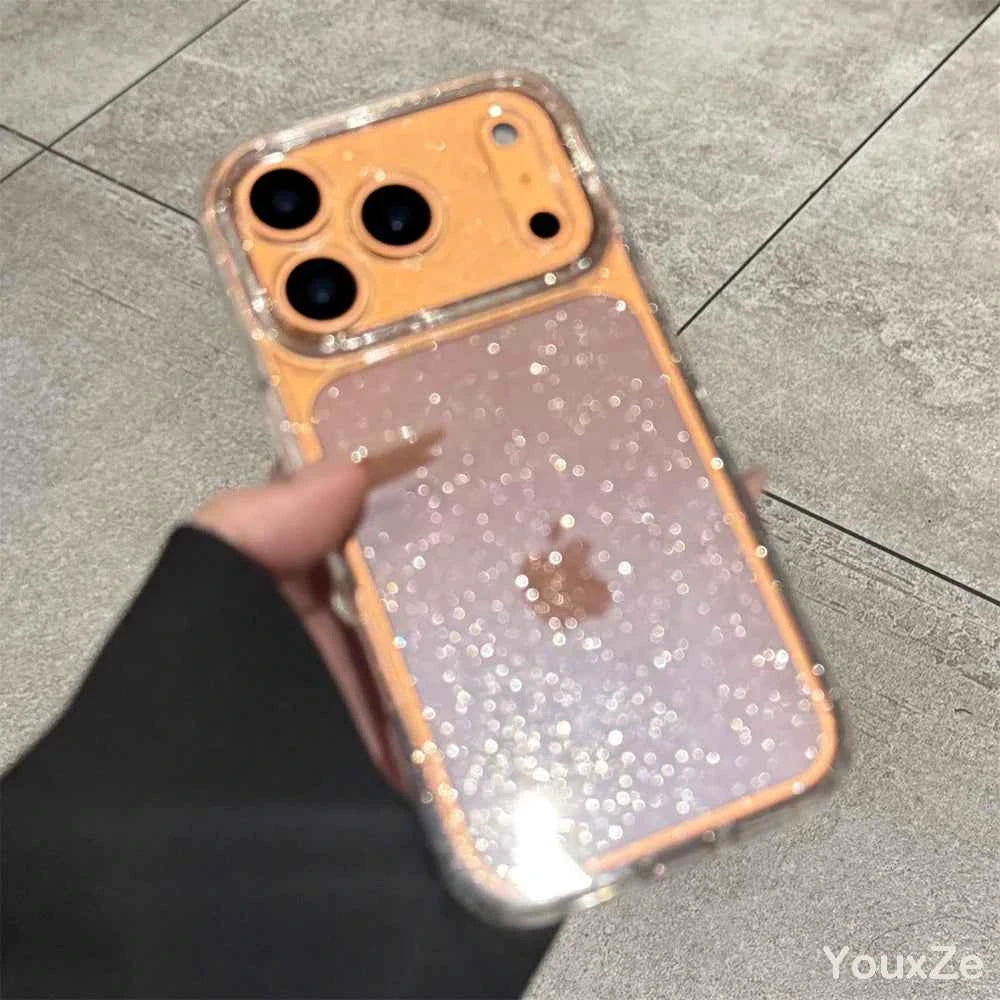 Luxury Glitter Transparent Phone Case - Shockproof Clear Bumper