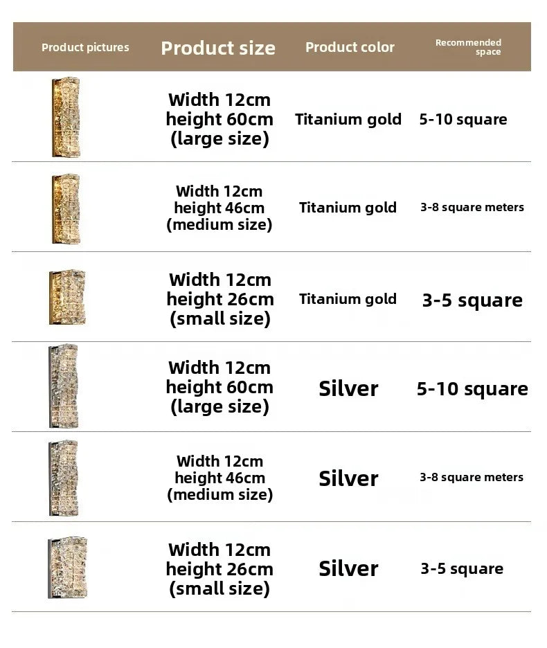 Elegant Luxury Crystal Wall Lamp - Modern Minimalist Design