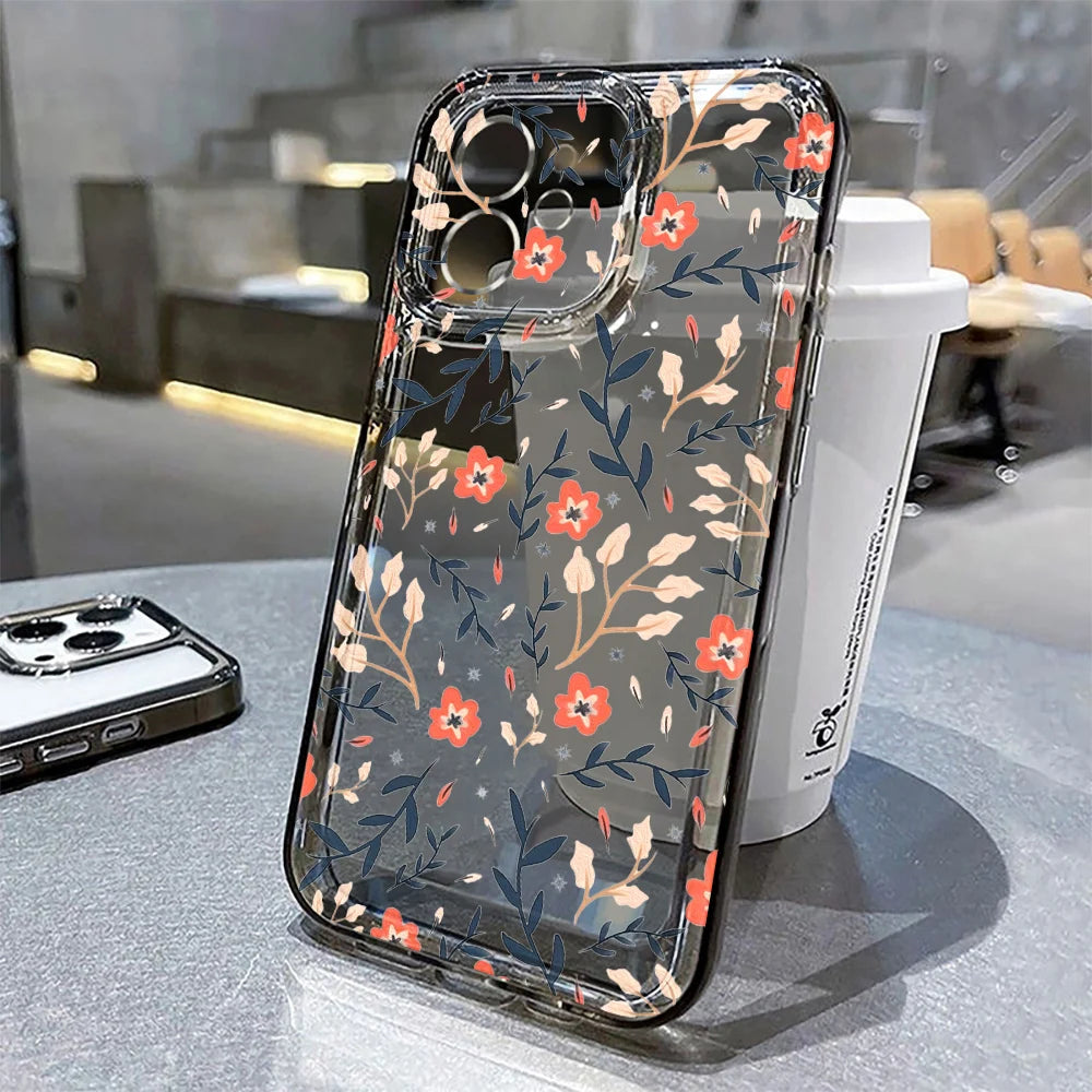 Premium Flower iPhone Case - Clear Shockproof Protection