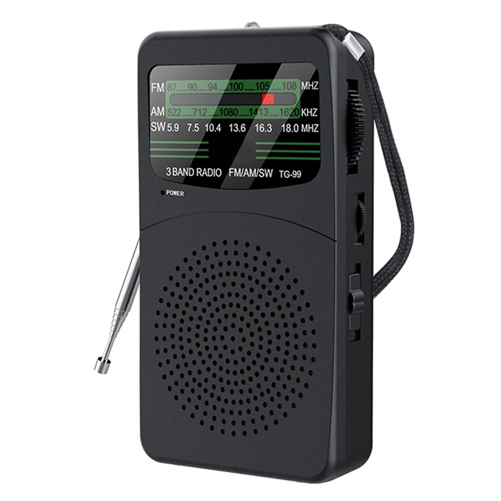 Portable Emergency Radio - AM/FM/SW Transistor Player