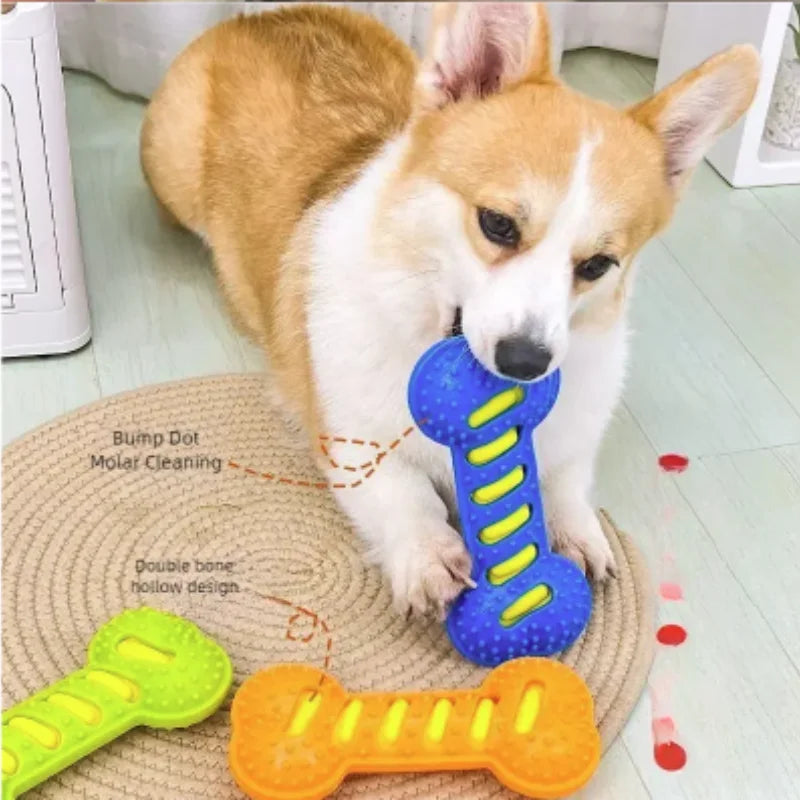 Premium Dog Chew Toy - Dental Cleaning & Leaky Treat Function