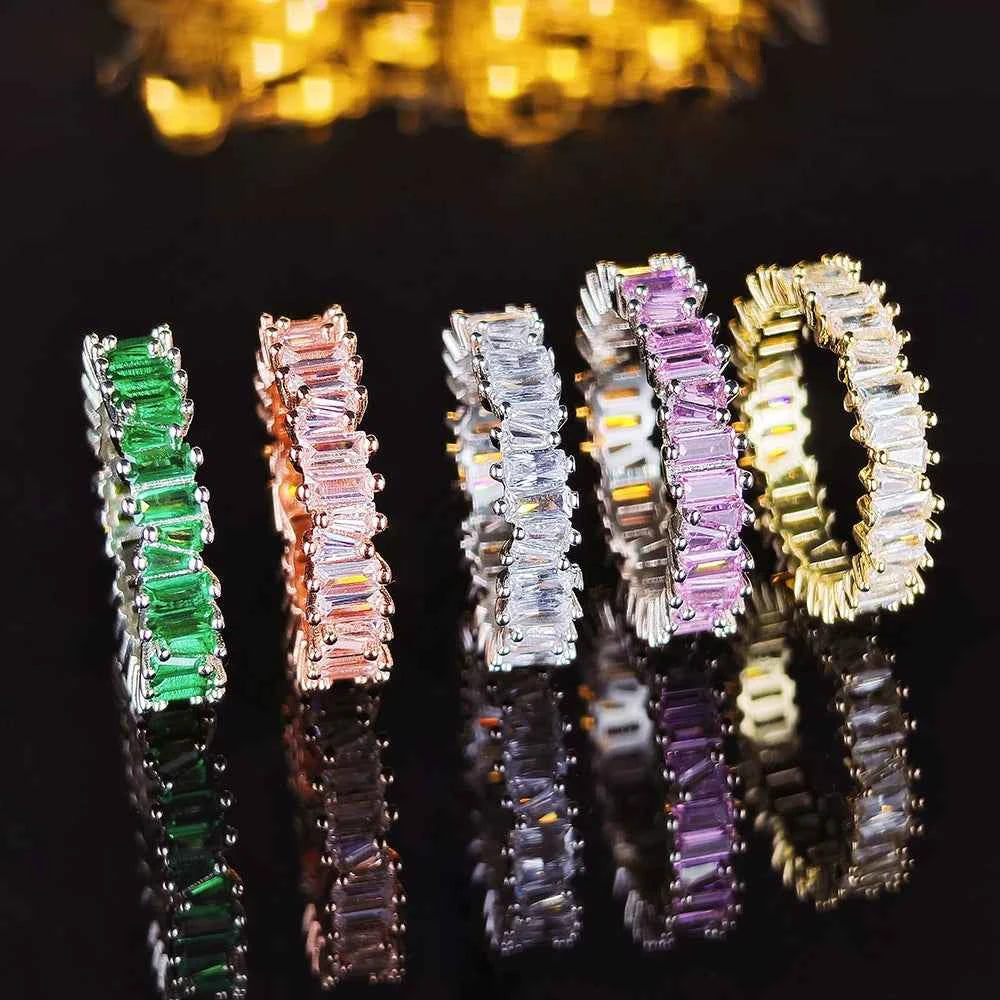 Luxury Princess Eternity Band Ring - Brilliant Cubic Zirconia