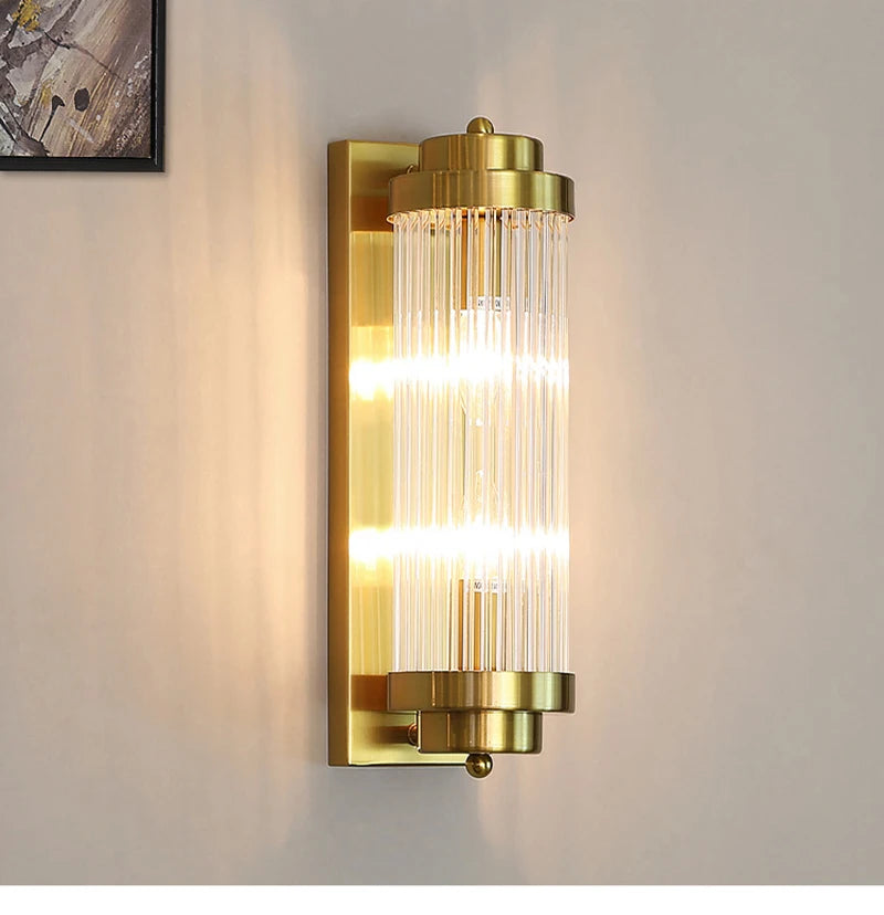 Elegant Modern Wall Sconce - Brushed Gold LED Lamp