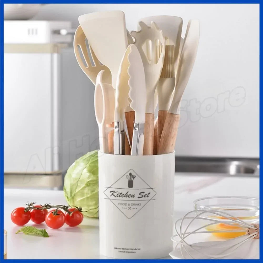 Premium Silicone Utensil Set - 12-Piece Cooking Kit