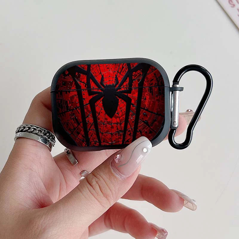 Shockproof Spider Web Earbuds Case - Rugged Protective Cover