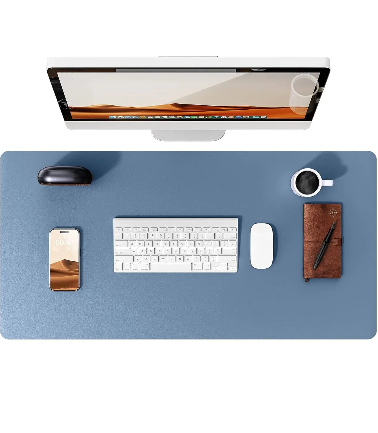 Premium Leather Desk Mat - Large Office Computer Protector