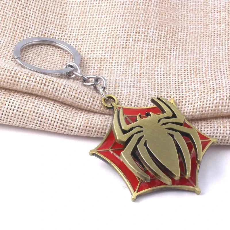 Movie Rotatable Spider Blade Keychain Creative Spider Keyring Cosplay Props Handsome for  Men Women Backpack Jewelry