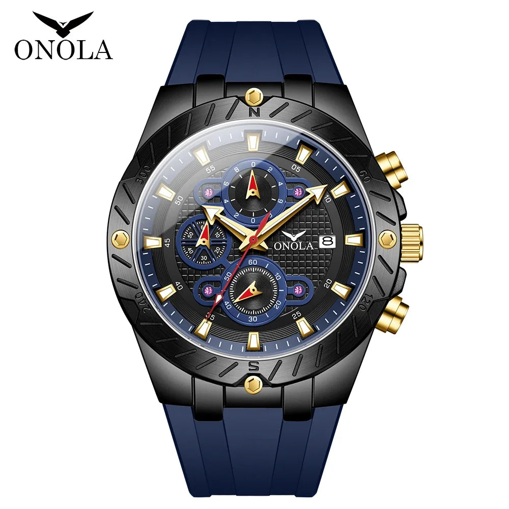 Premium Men's Sports Quartz Watch - Luminous & Waterproof