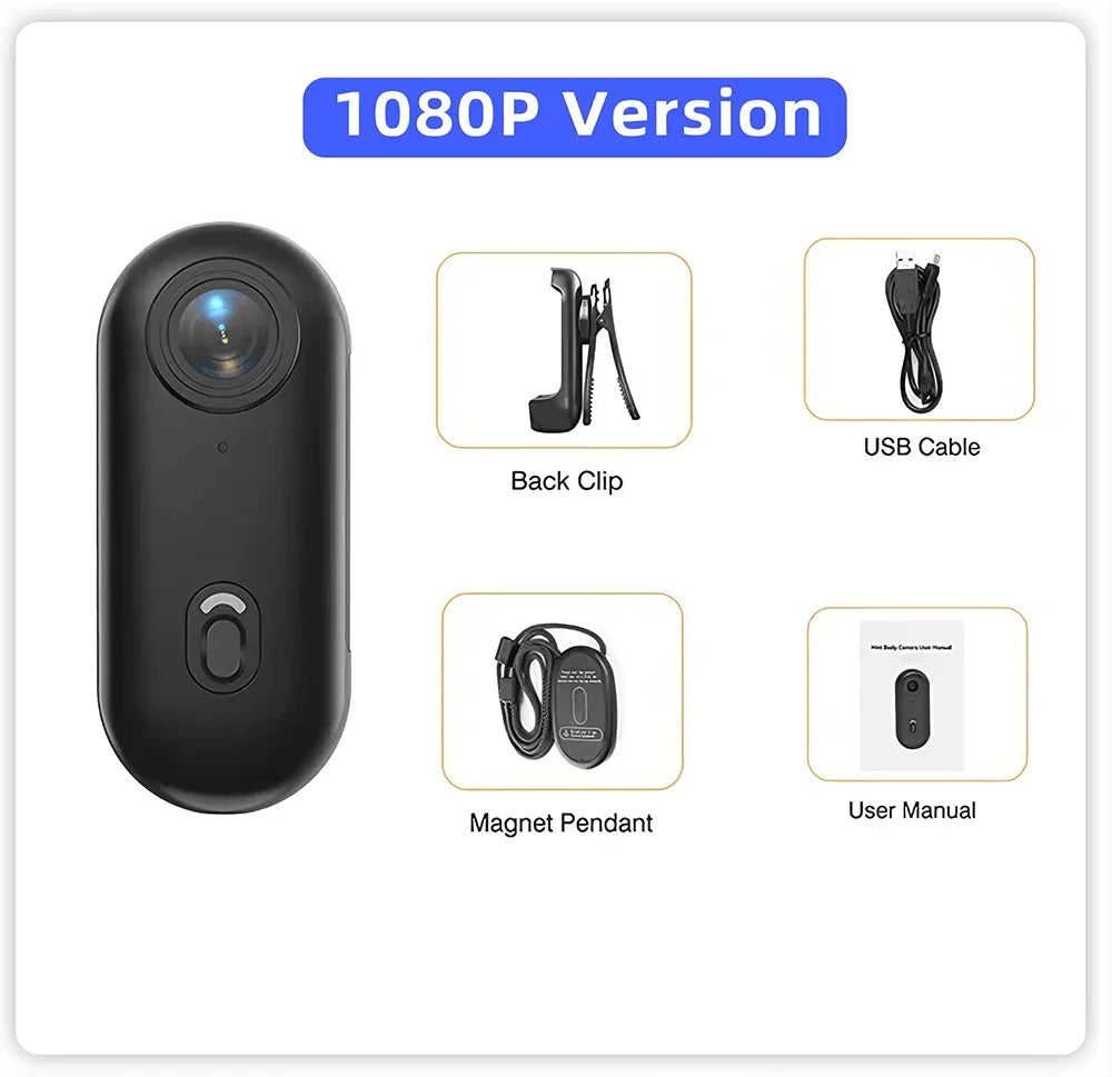 Professional Mini Action Camera - 4K HD Lightweight POV Recorder