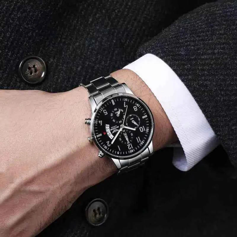 Luxury Men's Business Quartz Watch - Calendar Timepiece