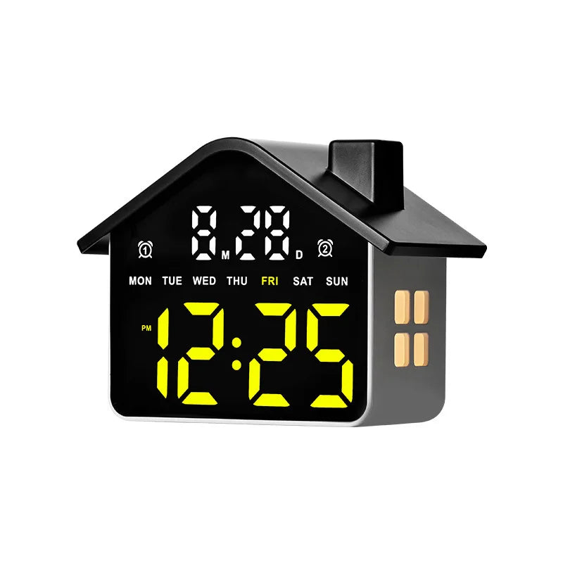 Premium LED Digital Alarm Clock - Voice Control & Night Light
