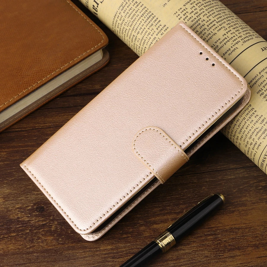 Premium Magnetic Leather Case with Card Stand for Samsung