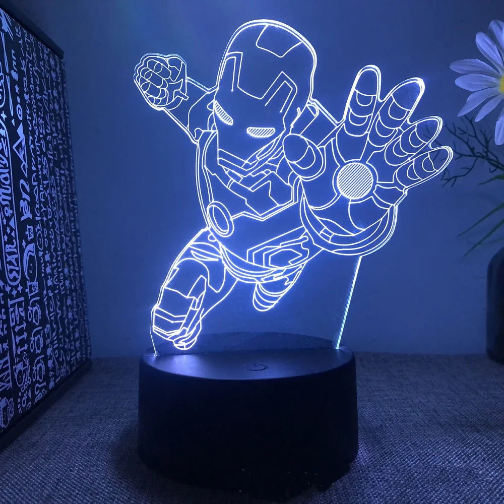 Marvel Iron Man 3D Acrylic Night Light - 16 Colors Remote