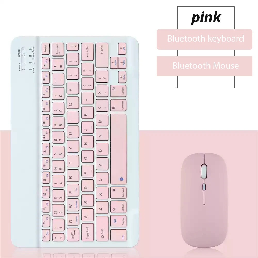 Premium Bluetooth Keyboard Mouse Set - Slim, Rechargeable & Universal