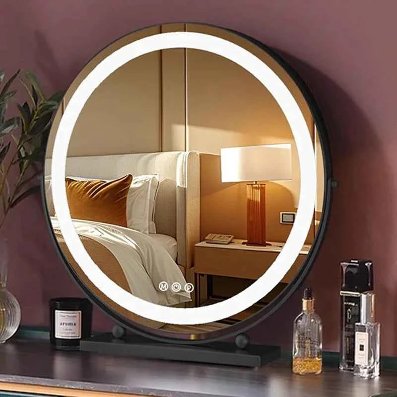 Premium Luxury Gold Makeup Mirror - Aesthetic LED Lights