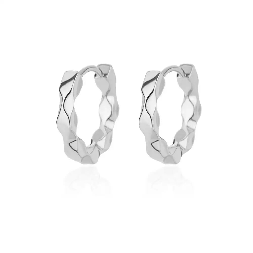 Elegant Stainless Steel Hoop Earrings - Luxury Vintage Jewelry