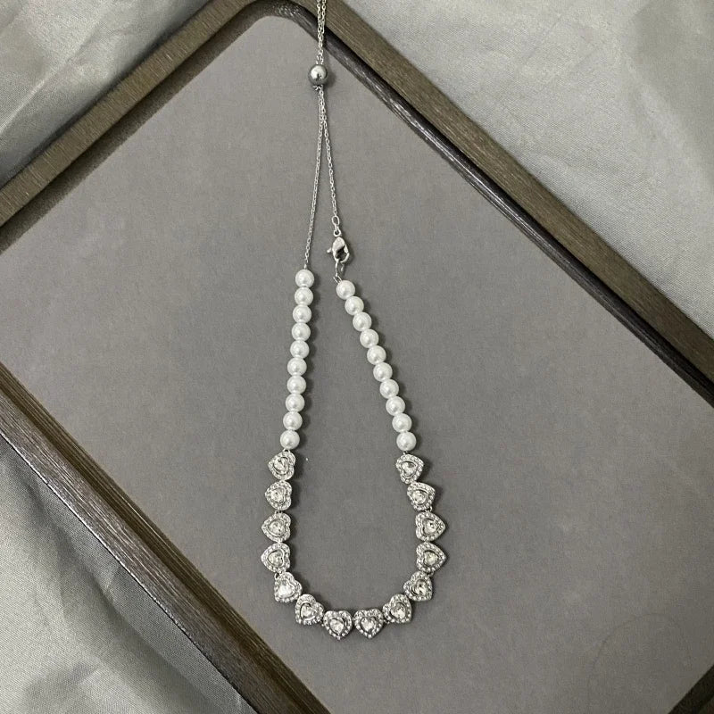 Elegant Love Pearl Necklace - Light Luxury Versatile Jewelry