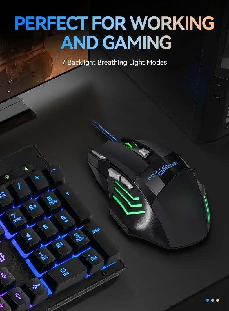 Premium Ergonomic Gaming Mouse - RGB Backlit 7D Esports Wired