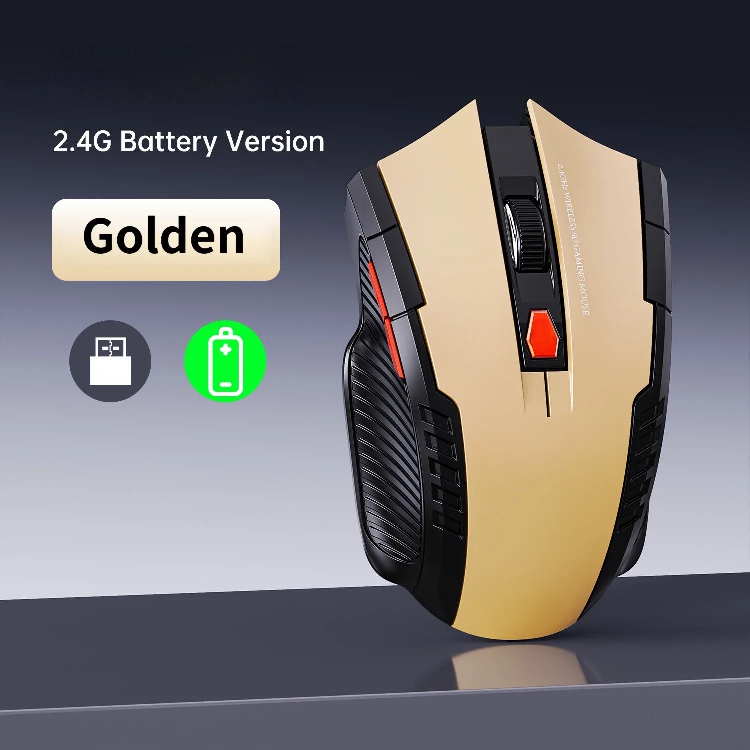 Premium Silent Wireless Mouse - 1600DPI Ergonomic Design