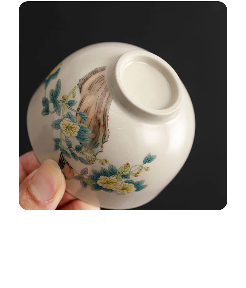 Elegant Portable Travel Tea Set - Hand-painted Ceramic Teaware