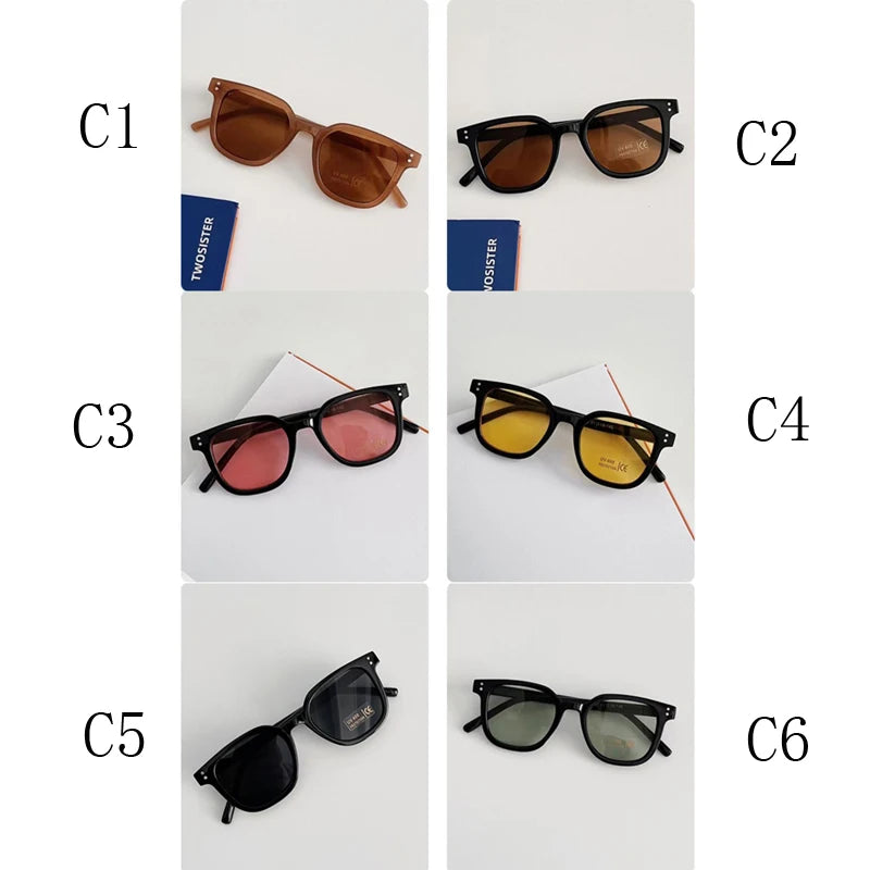 Premium Kids Sunglasses - UV400 Vintage Square Eyeglasses