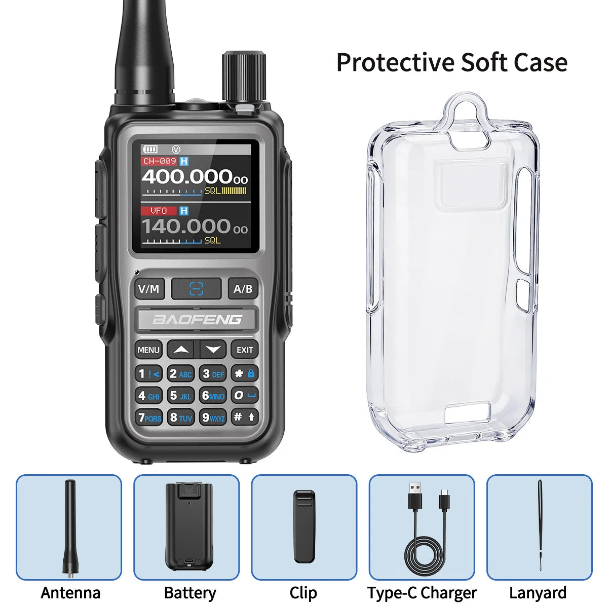 Professional Mini Walkie Talkie - Multi-Band & Bluetooth Two-Way Radio