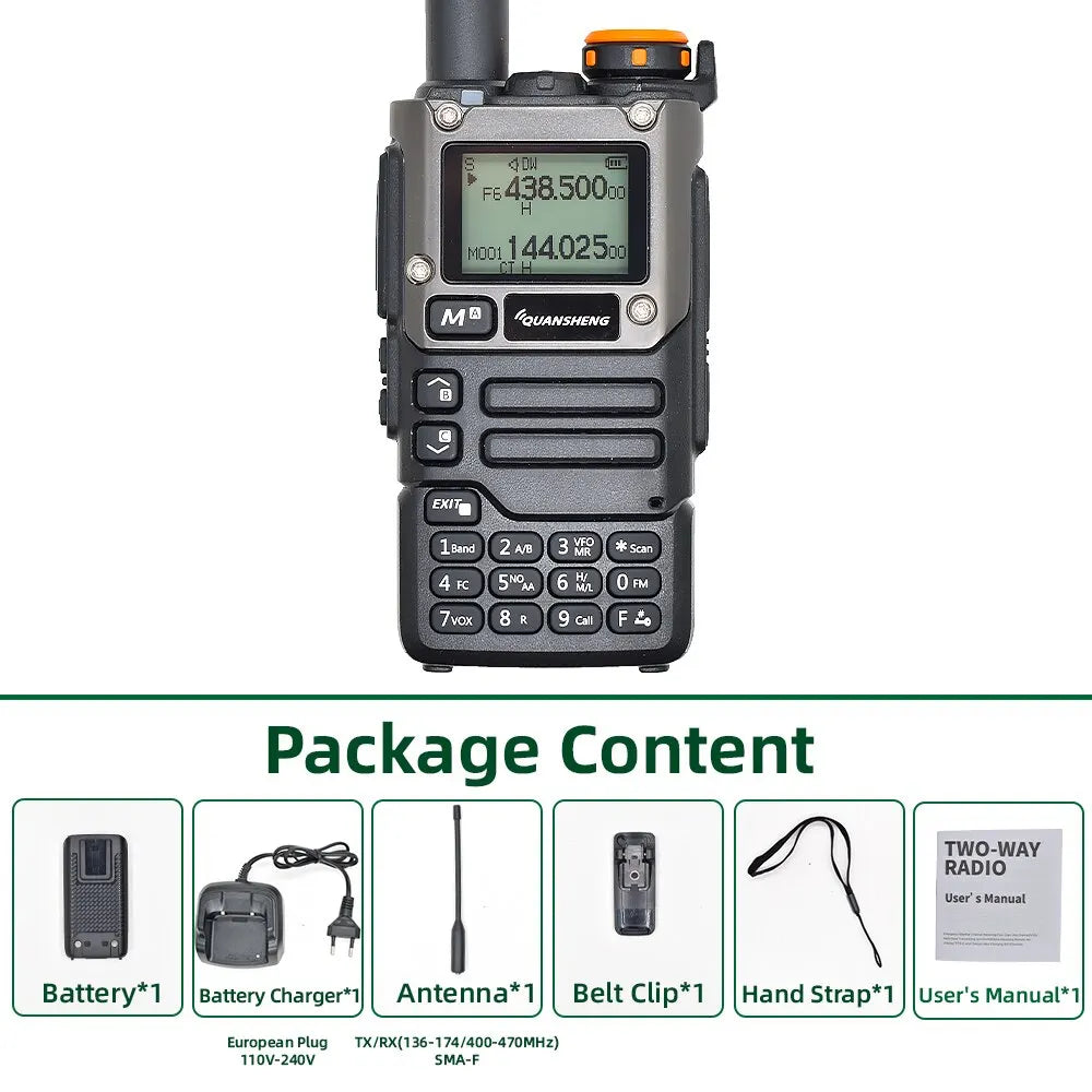 Professional Handheld Two Way Radio - Long Range AM/FM Receiver