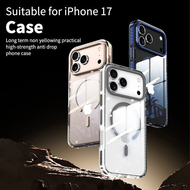 Luxury MagSafe Clear Cover - Slim Wireless Charging Case