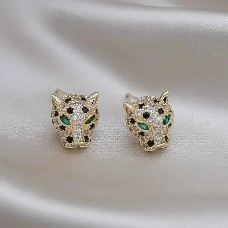 Exquisite Zircon Leopard Earrings - Luxury Gala Jewelry
