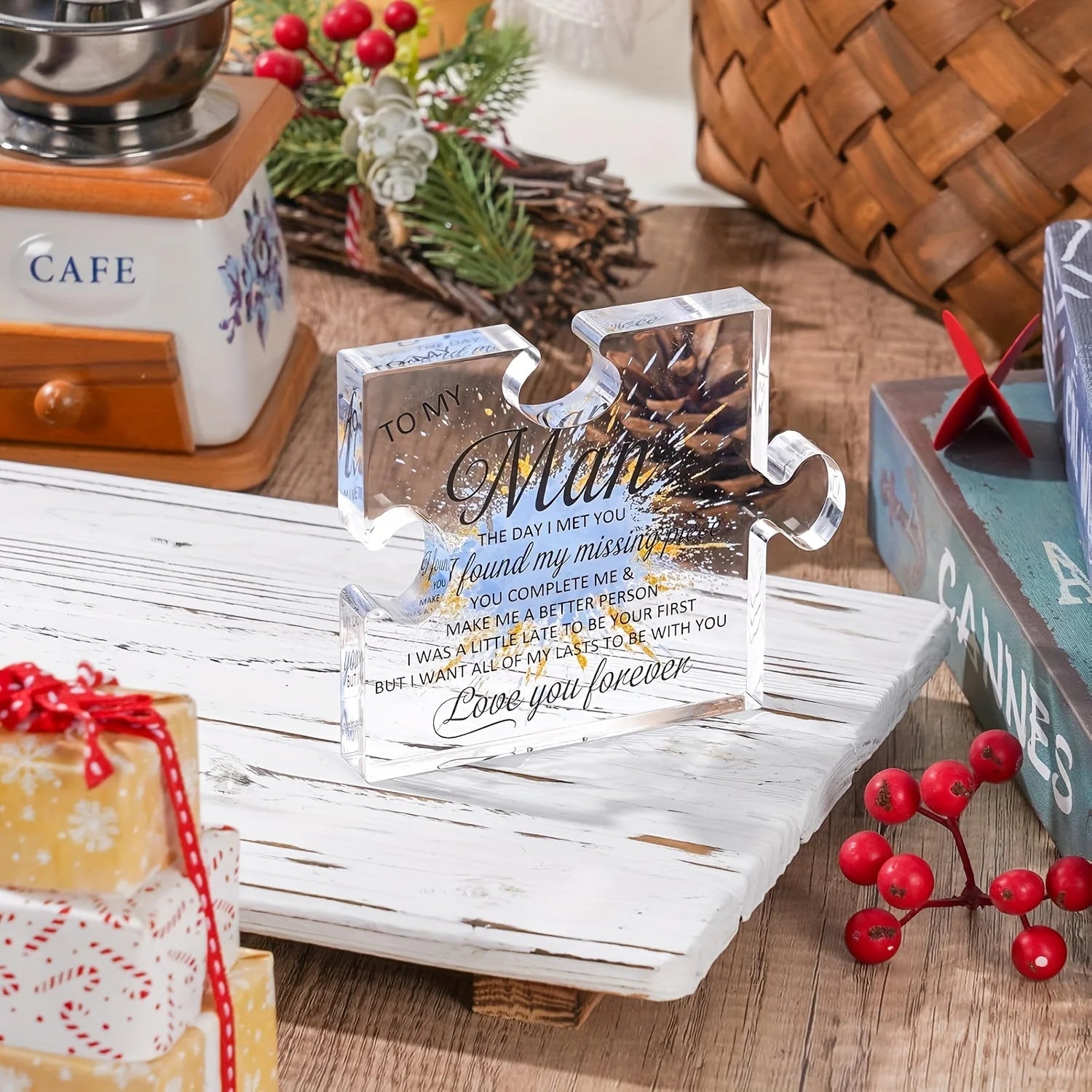 Premium Romantic Husband Gift - "To My Man" Keepsake