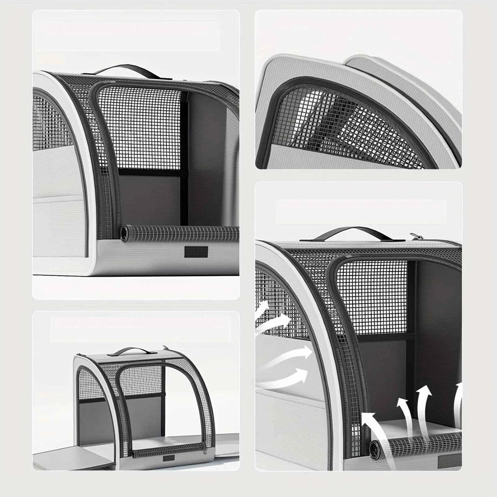 Pet Car Bed for Dogs Cats - Travel Vehicle Accessory, Portable Pet Seat for Car Ride