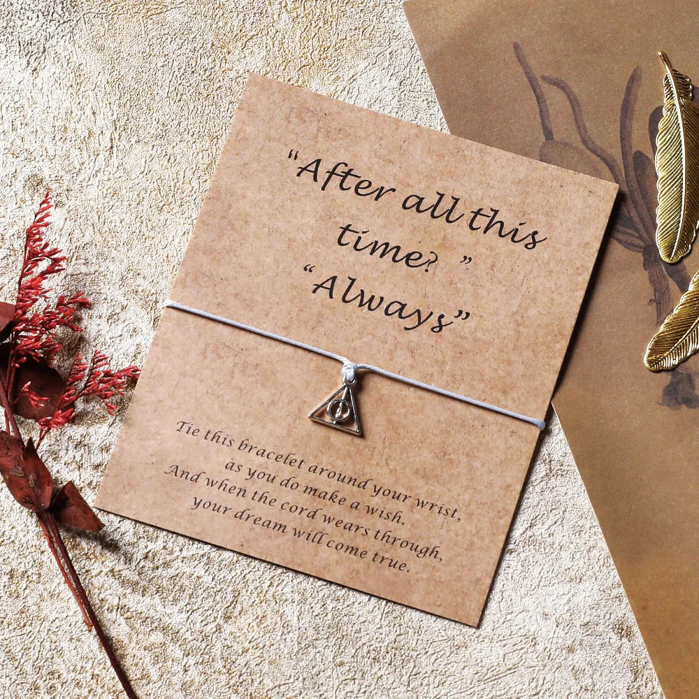 Deathly Hallows Wish Bracelet - Elegant Triangle Pendant Jewelry