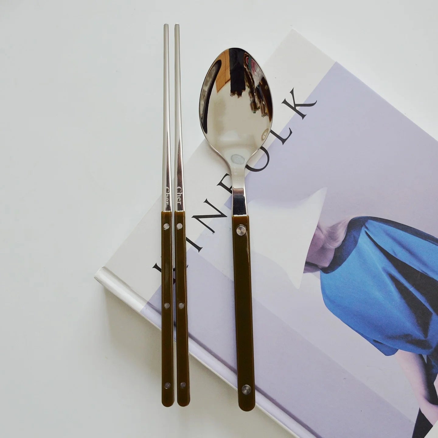 Elegant Korean Style Utensil Set - Premium 304 Stainless Steel