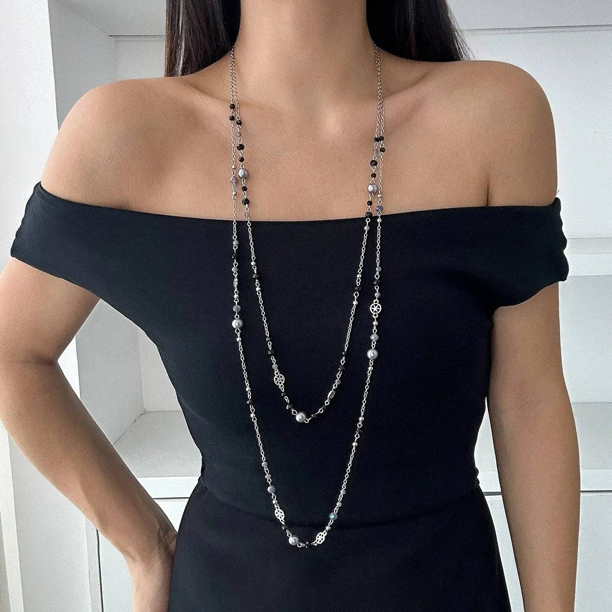 Luxury Rhinestone Cross Necklace - Vintage Y2K Party Jewelry