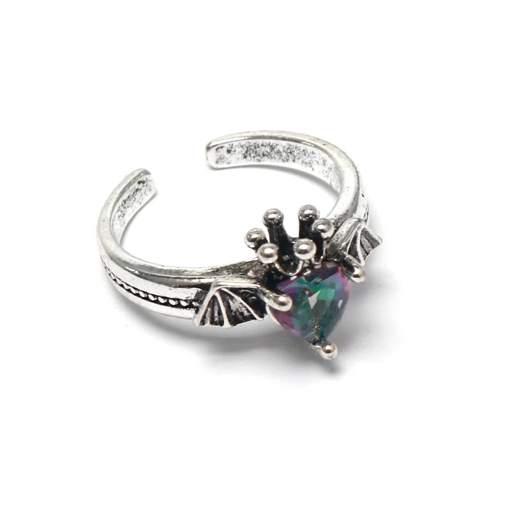 Deathly Hallows Ring - Elegant Voldemort Horcrux Crystal Jewelry