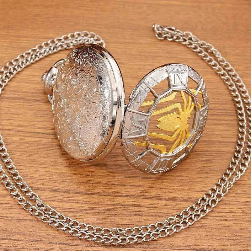 Vintage Pocket Watch - Antique Skeleton Spider Roman Numerals