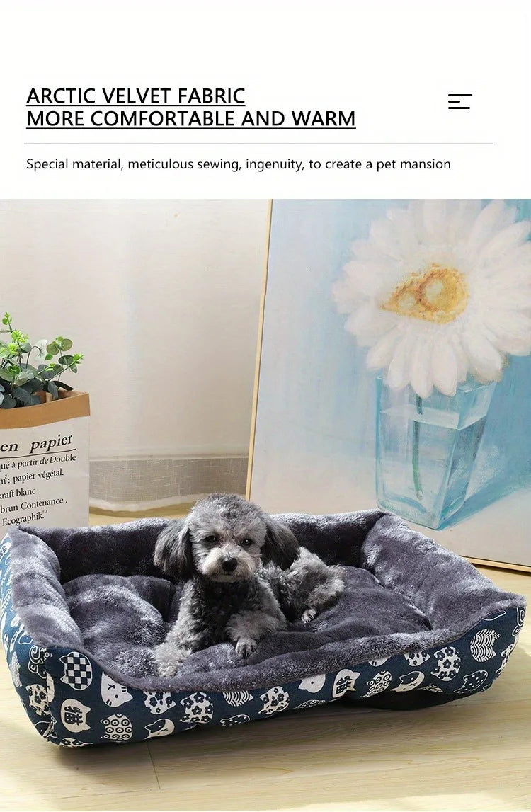 Premium Pet Dog Bed Sofa - Cozy Winter Warmth