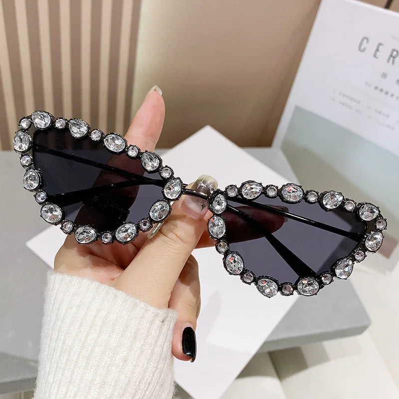 Luxury Vintage Cat Eye Sunglasses - UV400 Metal Frame