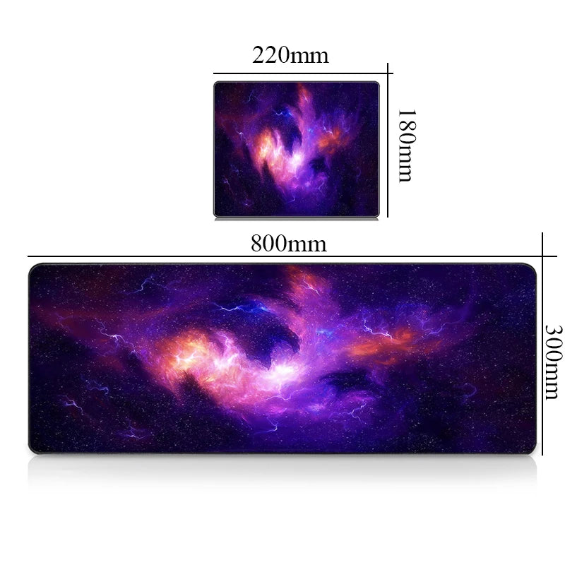 Premium Gaming Desk Mat - Large Mousepad with Galaxy Design